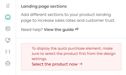 Managing product landing pages
