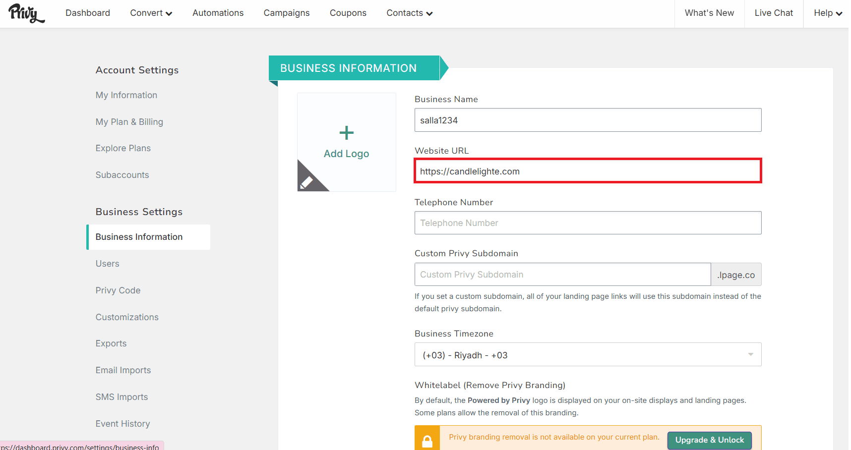 Integrating Privy for e-commerce marketing