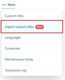 Create, import, and manage custom links