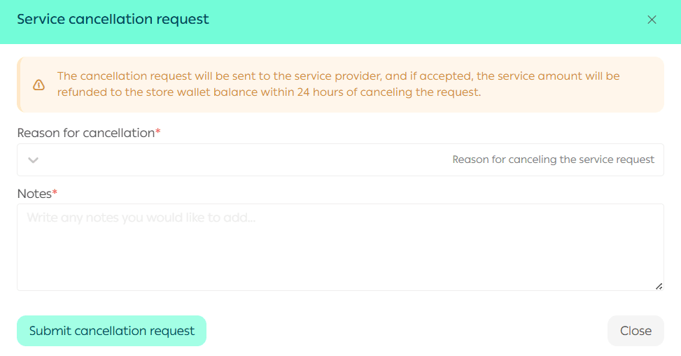 Requesting & managing services