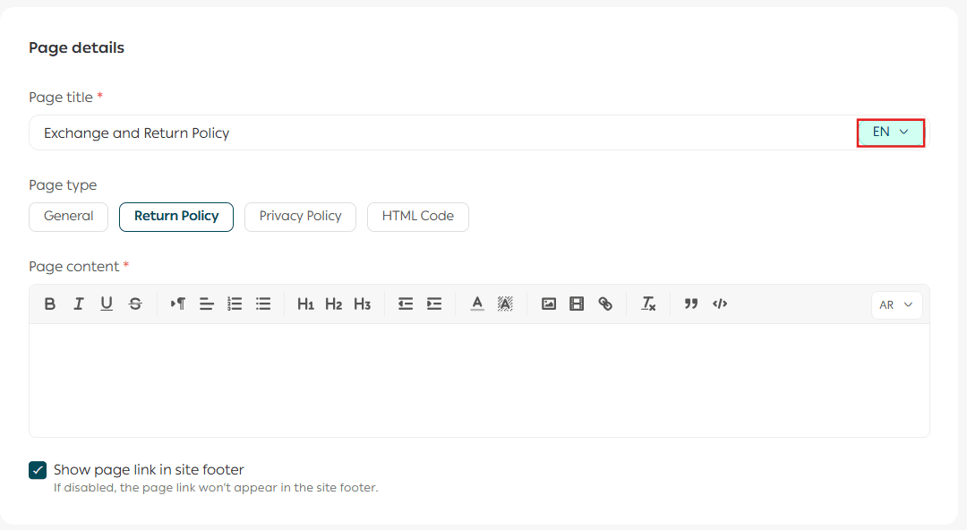 How to enter store data in multiple languages