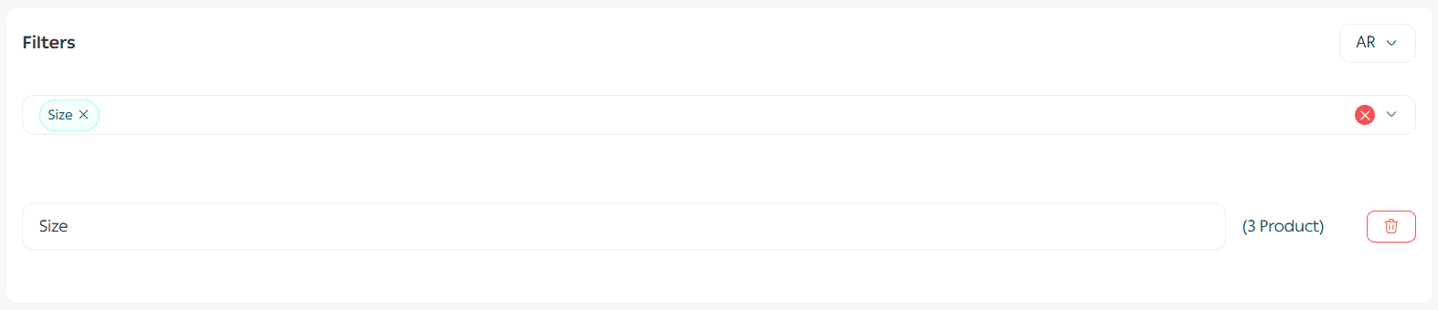 Product filtering and faceted search