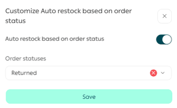 Customize order settings