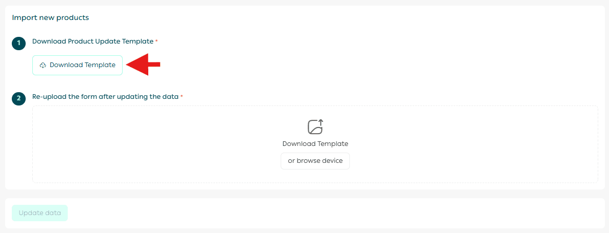 Importing and updating products