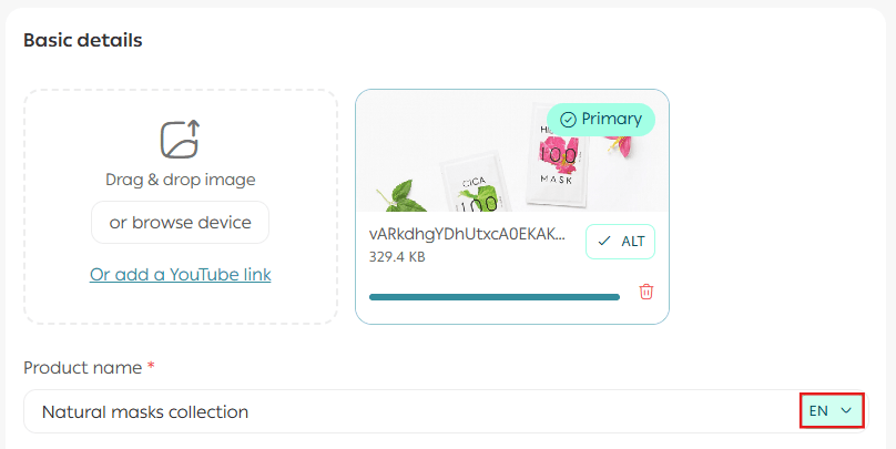 How to enter store data in multiple languages