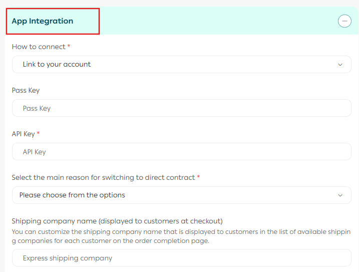 Setting shipping cost for direct shipping integrations
