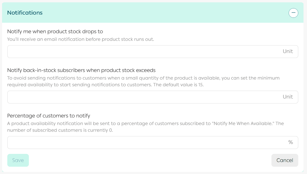 Actions on a specific product