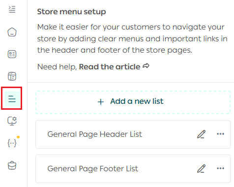 Managing menus by theme version