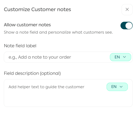 How to enter store data in multiple languages