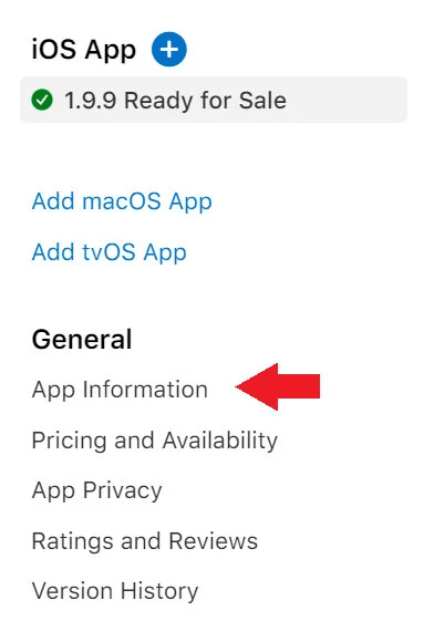 My Apps: Core app management page