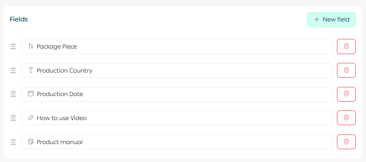 Managing custom product fields