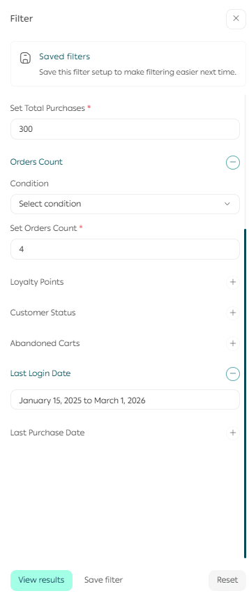 Customer management page & creating a new customer profile