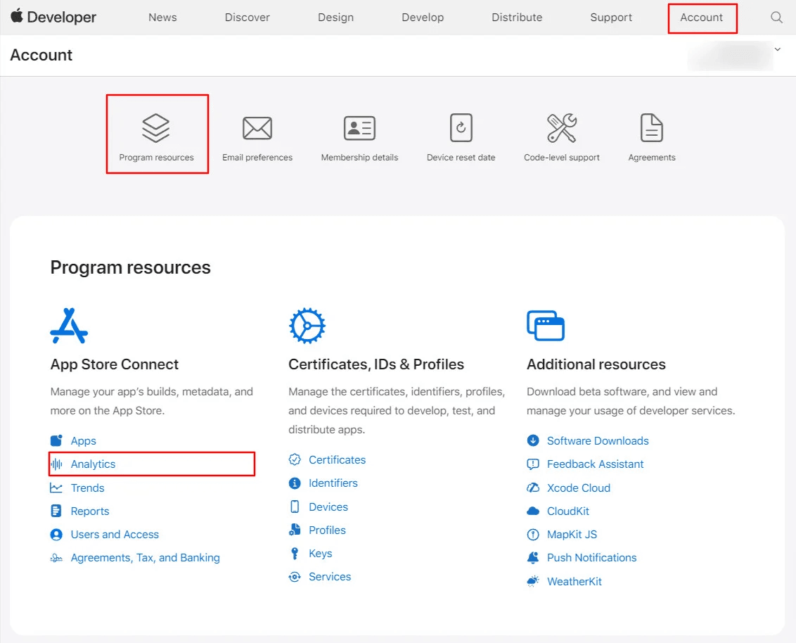 Viewing Apple app analytics