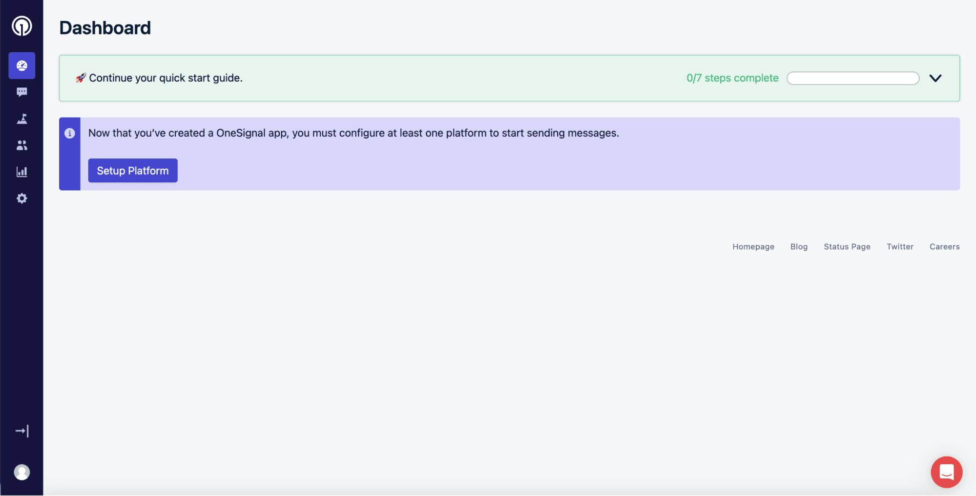 Connecting OneSignal for push notifications