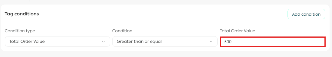 Automatic order tags
