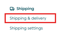 Shipping performance page