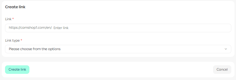 Create, import, and manage custom links