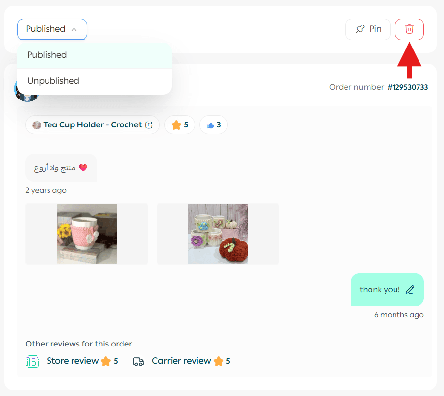 Questions & reviews management