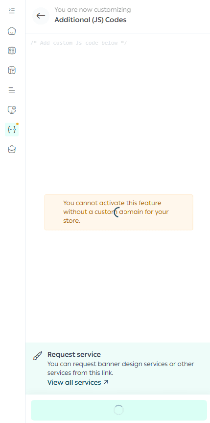 Customizing the theme using code