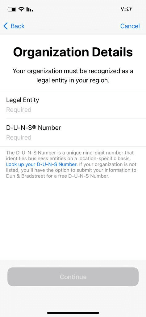Creating an Apple Developer Account via the mobile app