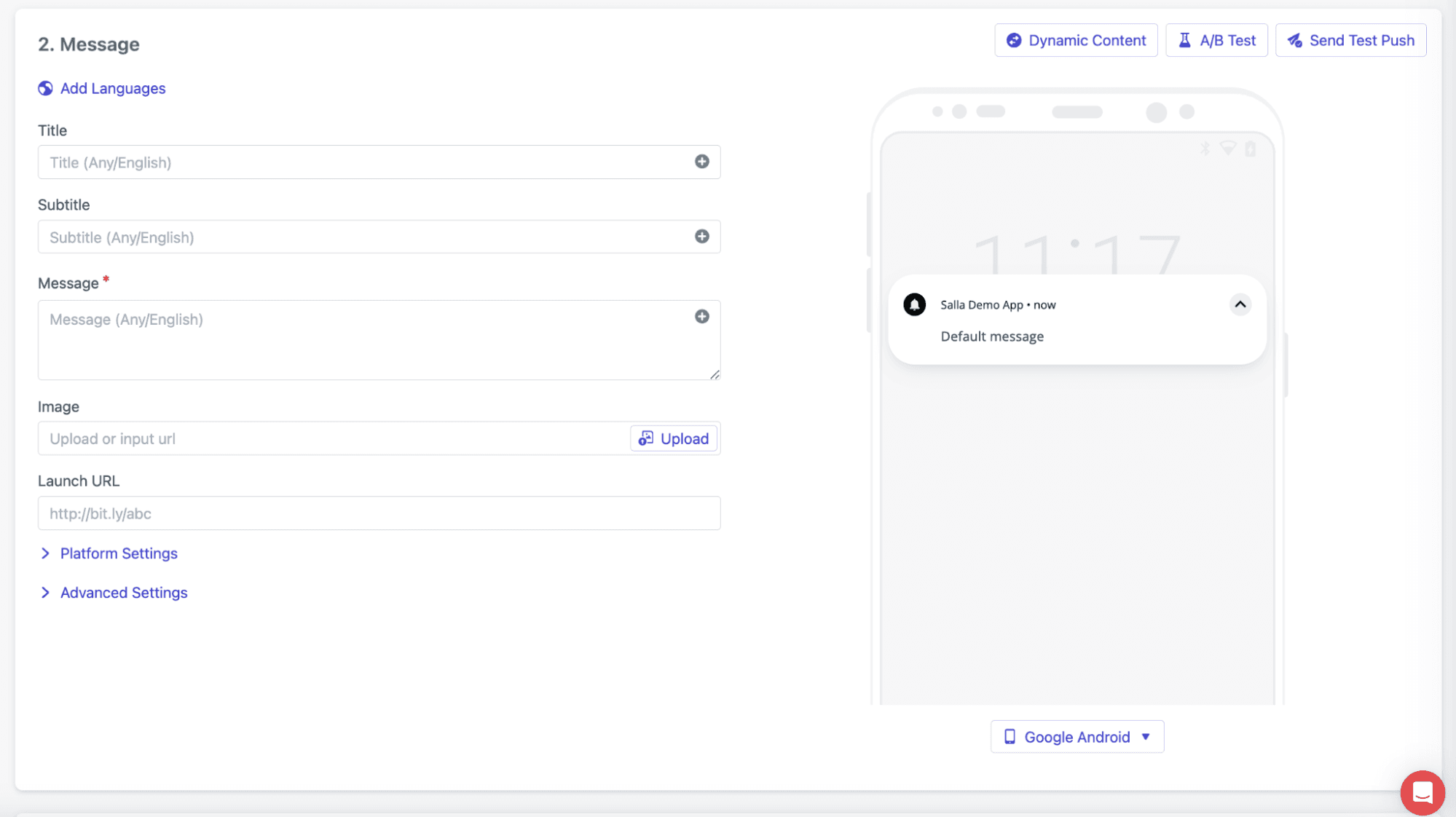 Connecting OneSignal for push notifications