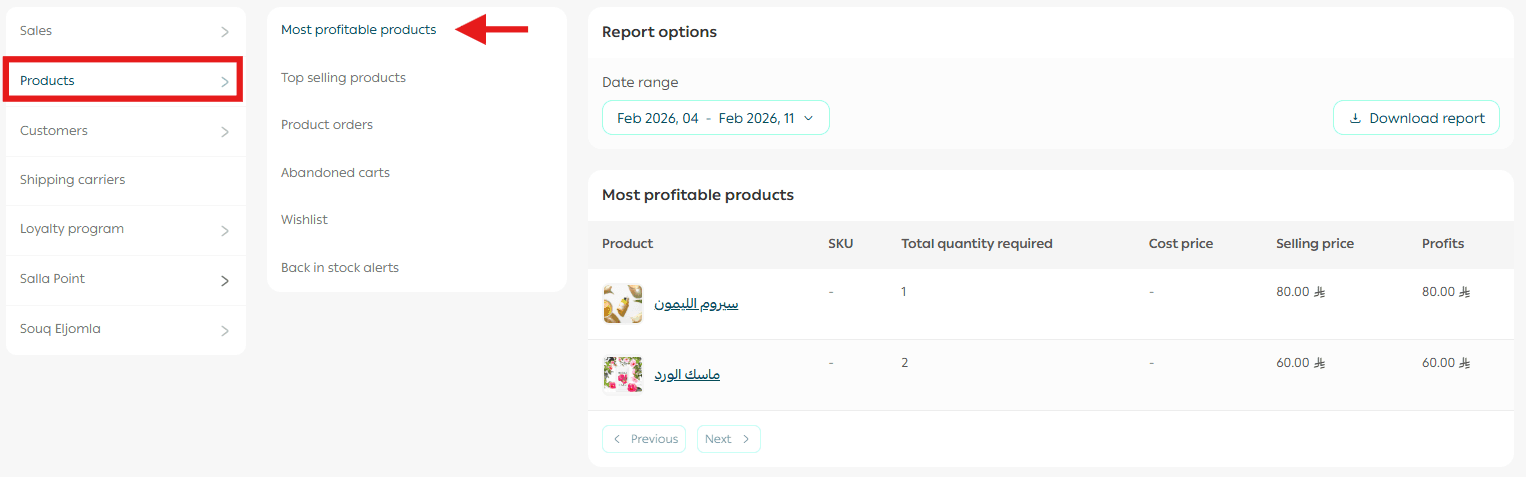 Store Reports