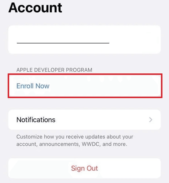 Creating an Apple Developer Account via the mobile app