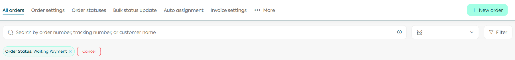 Managing the Orders Page