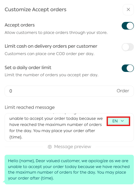 How to enter store data in multiple languages