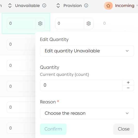 Inventory management and stocktaking